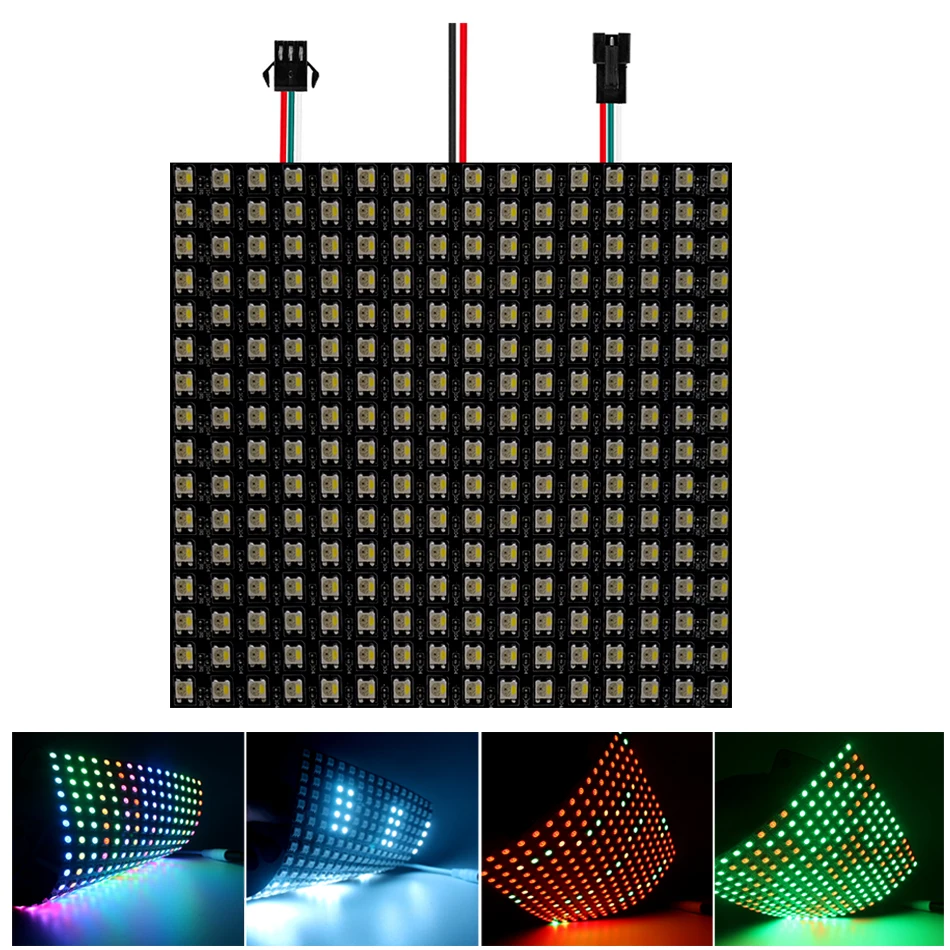 

SK6812 RGBW LED Pixel Panel Light 256LEDs 16X16 WS2812B Digital Screen Individually Addressable 5V LED Module