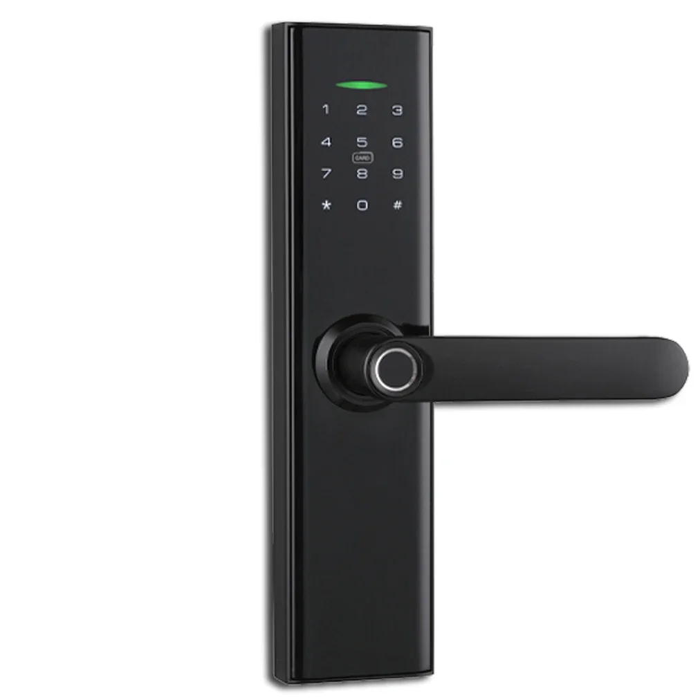 

8109 Digital Smart Door Lock with Biometric Fingerprint Password Key Unlock for Wooden Door