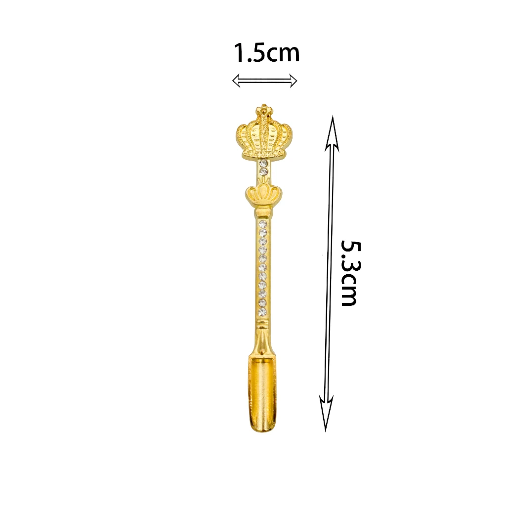 Zinc Alloy 53mm Mini Shovel Scoop Crown Design Portable Tobacco Spoon Smoking Tool view 6