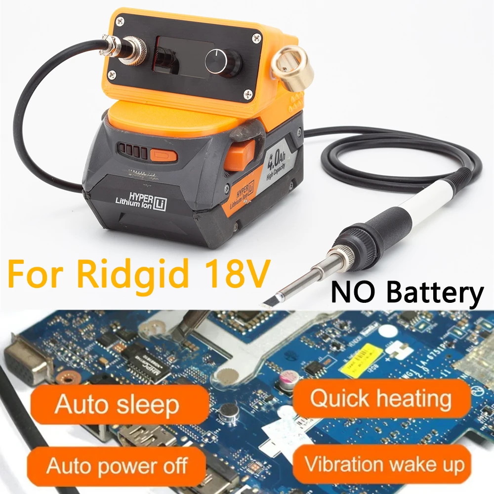 

OLED Digital T12 Soldering Station For Ridgid AEG 18V Lithium Battery Electronic Soldering Iron Tip (No include battery)