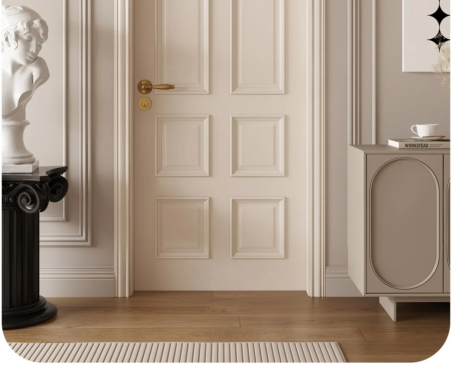 xx-Customization Double Open Solid Wood Slab Doors Eco-Friendly Lacquered Finish Soundproof For Interior Bedroom Living Room
