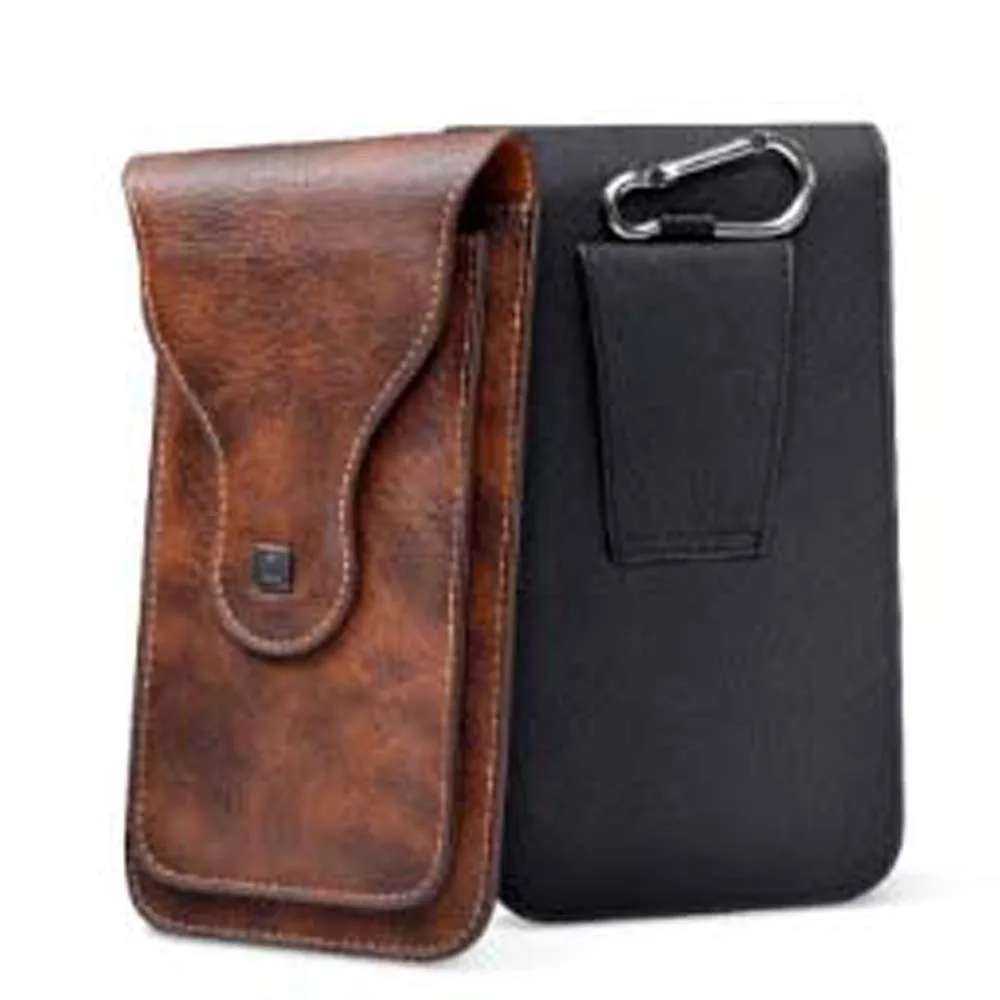 Portefeuille en cuir de cheval classique pour homme, sac de taille pour téléphone, étanche, multifonctionnel, portable, court, anti-perte