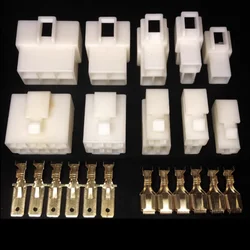 2set 6.3mm connector 1P/2P/3P/4P/6P/9P/12P pin Electrical 6.3 Connector Kits Male Female socket plug for Motorcycle Car