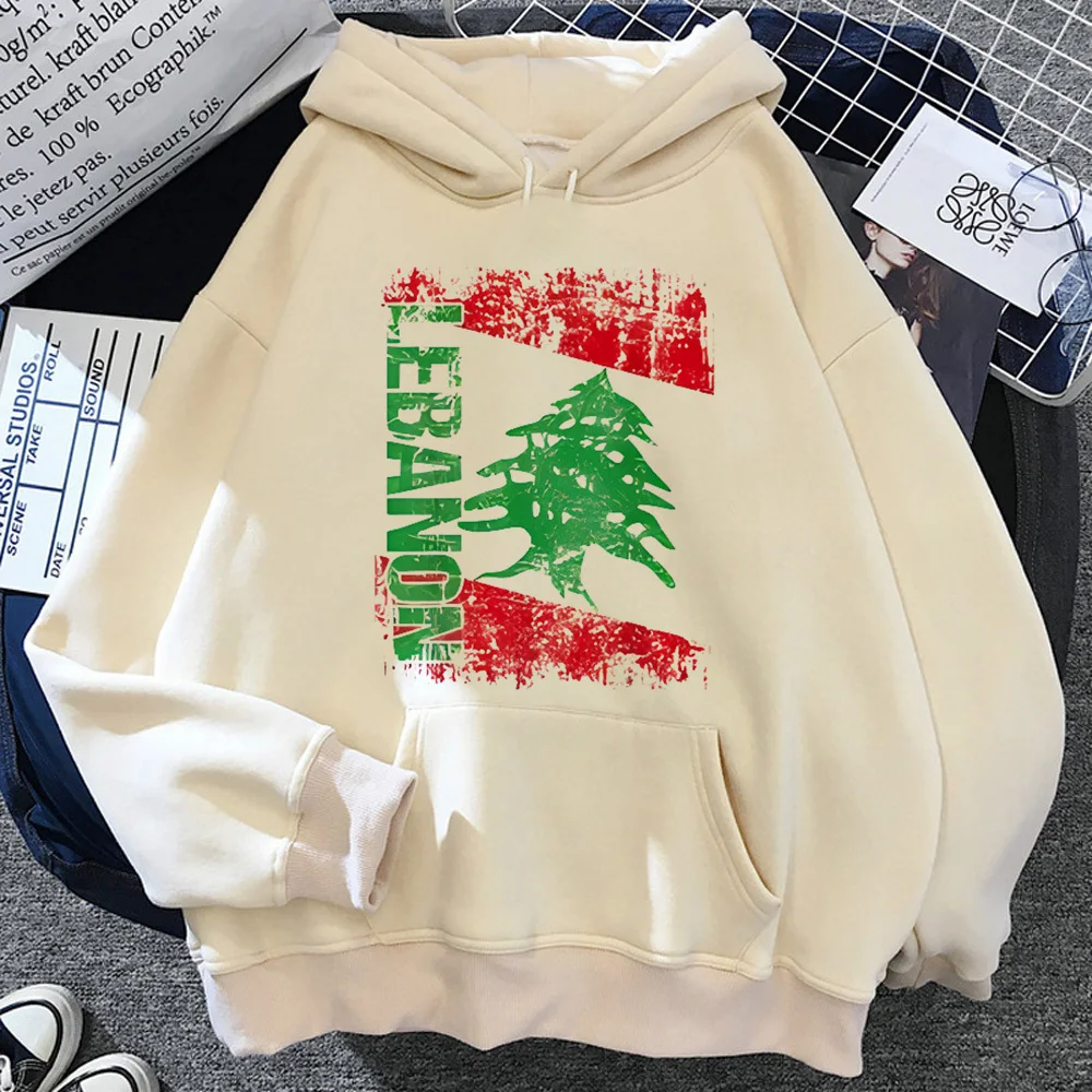 Lebanon hoodie casual wear printed design patterned graphic trendy female tracksuits sweatshirts athleisure patterned