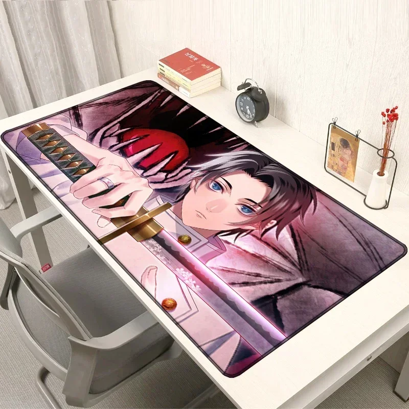 لوحة ماوس كبيرة Kawaii Satoru Gojo Deskmat Jujutsu Kaisen لوحة ماوس للألعاب حامي مكتب ملحقات الكمبيوتر حصيرة لوحة المفاتيح الحصير