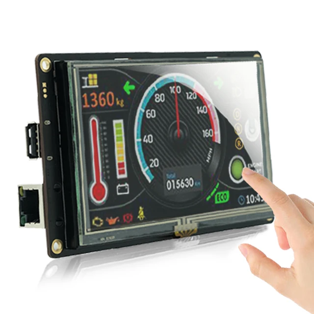 10.1 Inch HMI Smart TFT Display Module Touch Control Screen Advanced Type with Sorftware+ UART Serial Interface + Panel