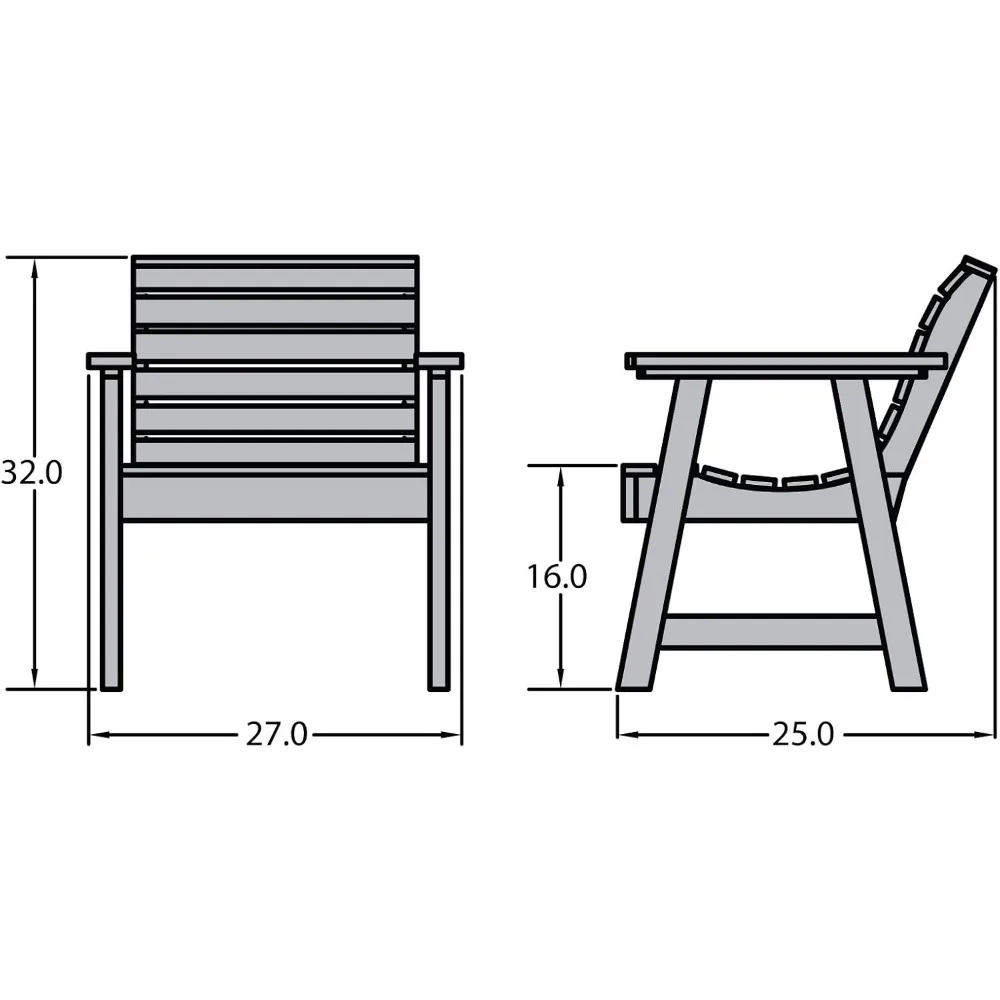 Wetterlicher Gartenstuhl, Whitewash