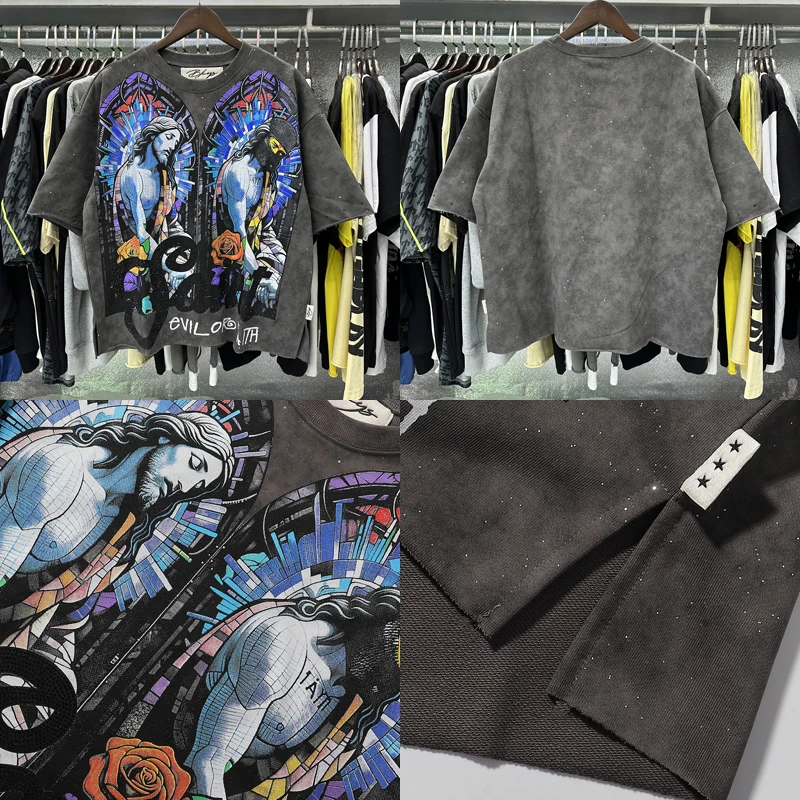 

Футболка BKYS с вышивкой Diamond Saint, короткий рукав, высокое качество, реальные фото, в наличии