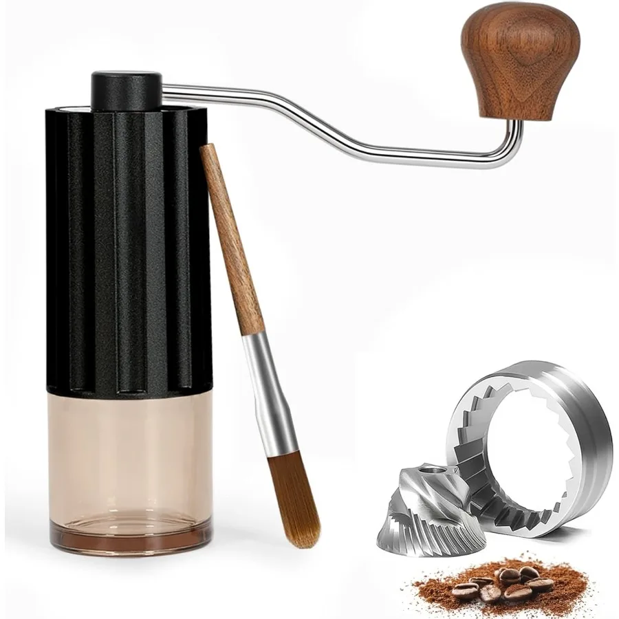 

Портативная ручная кофемолка Мини-кофемолка емкостью 25 г и жерновами из нержавеющей стали с ЧПУ для эспрессо для путешествий