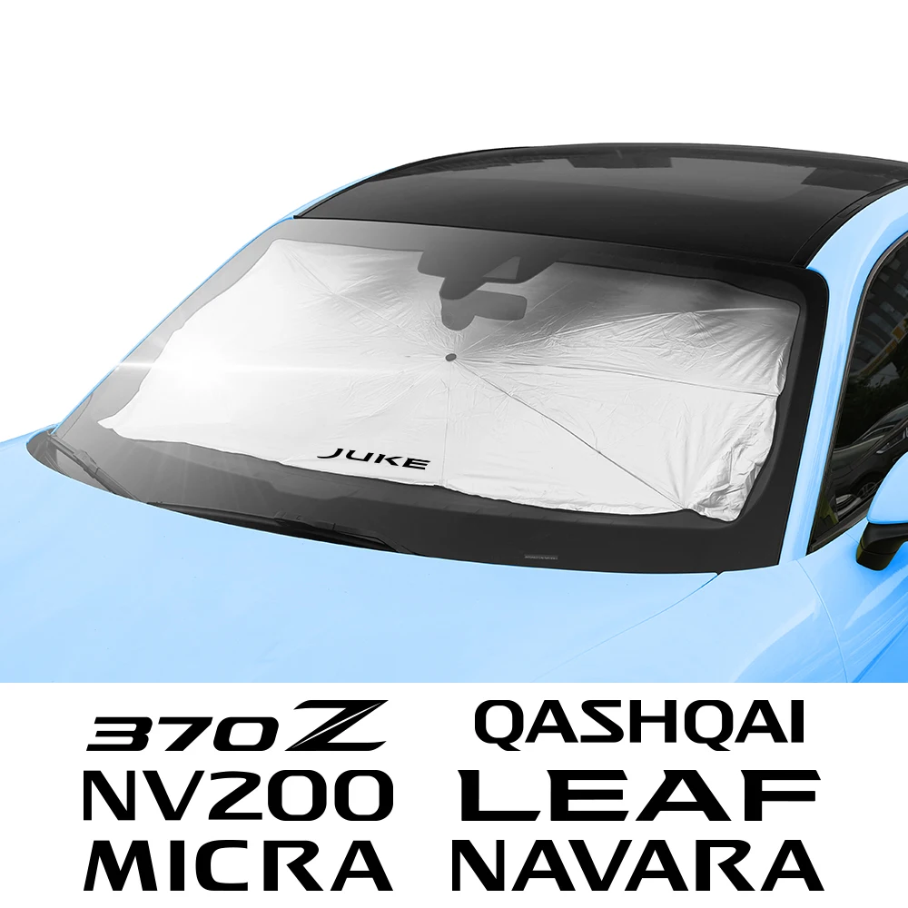 Car Sun Shade Protector Parasol Auto Accessories For Nissan Qashqai Juke Micra Leaf Navara 370Z Pathfinder Nv200 Serena 350Z