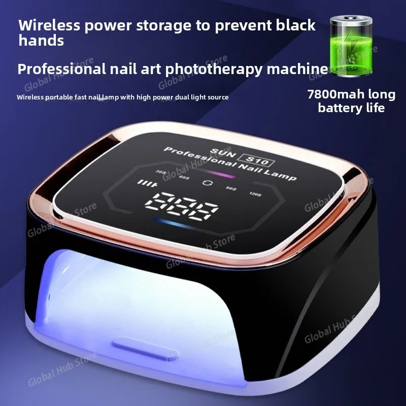 New Professional Nail UV LED Lamp Dryer HD Display Smart Wireless Nail Drying Lamp Fast Dry Curing All Polish Gel Plug-in Use