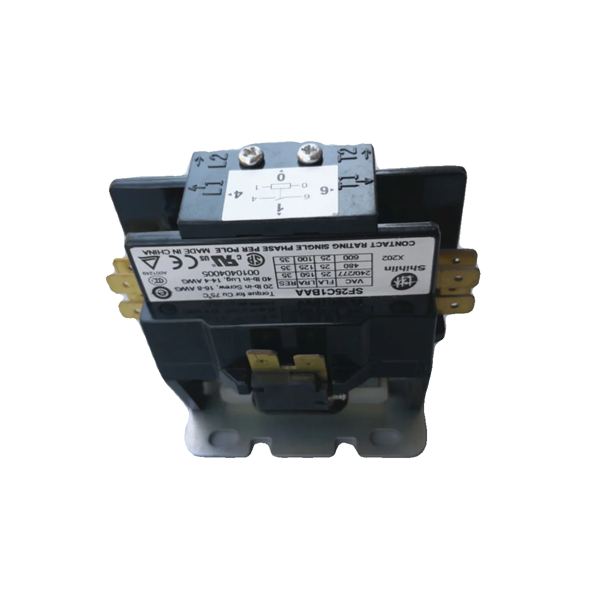 

0010404005 for Haier Air Conditioner Contactor Shihlin AC Contactor Air Conditioner Outside Unit SF25C1BAA