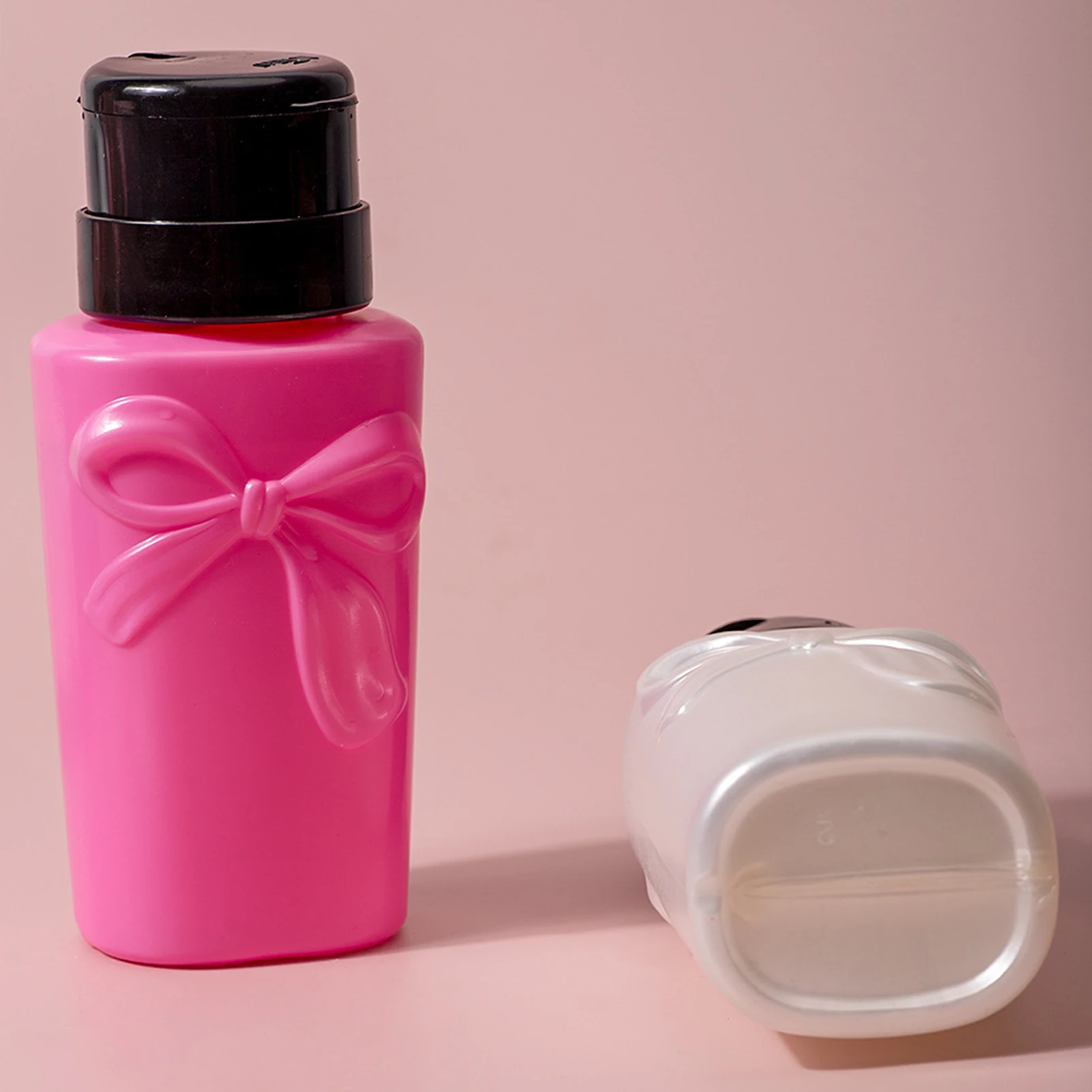 200 ミリリットルマニキュアリムーバーアルコールプレスディスペンサーボトル弓装飾付きネイルアートサロン家庭用