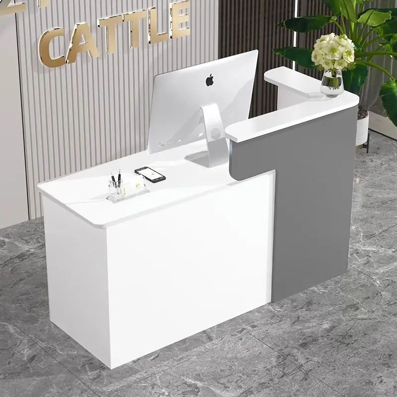 Luxury Reception Desk Modern Front Business Hairdresser Reception Desk Elegant Office Sales Shop Muebles Commercial Furniture
