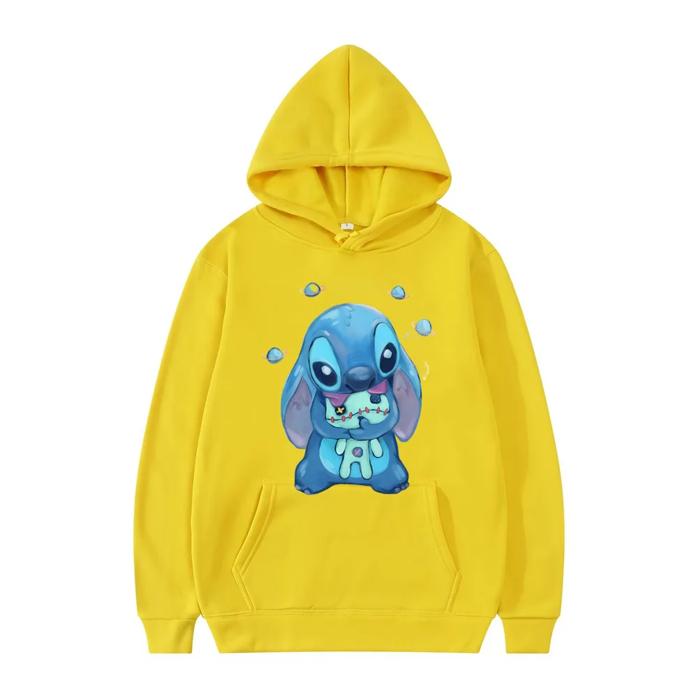 Stitch Disney Anime Hoodie Casual Sweatshirt Boys Fleece Pullover Y2k Sudadera Disney Print Hoodies Jacket Kids Clothes Girls