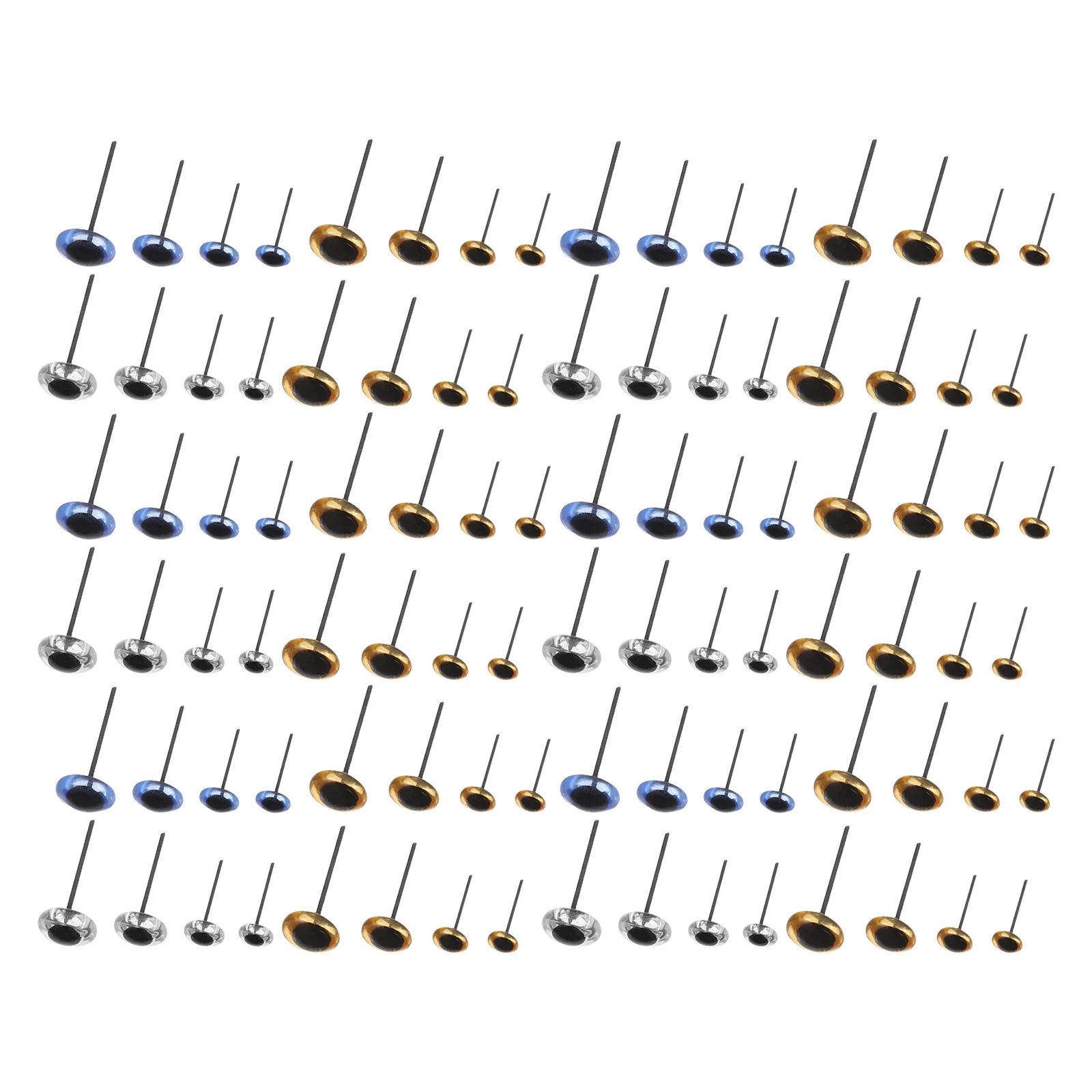 120Pcs Realistic Glass Eyes 4Mm 5Mm 7Mm 10Mm Needle Felting Craft Eye Balls for Stuffed Animals Sew on Safety Eyes Craft