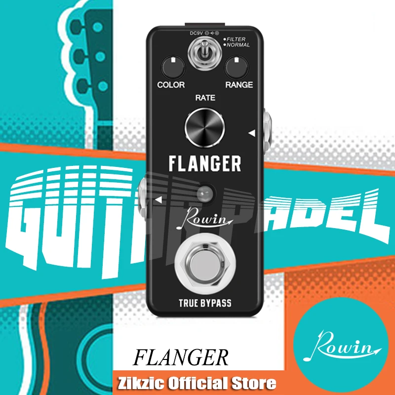 

Rowin LEF-312 Pure Analog Flanger Guitar Effect Pedal with Static Filtering True Bypass Guitar Accessories Rowin LEF-312