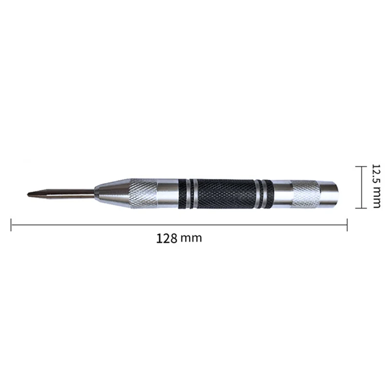 ABRW-4 ชิ้น Automatic Center Punch Center Hole Punch Set สําหรับไม้ โลหะ พลาสติก แก้ว และหินอ่อน