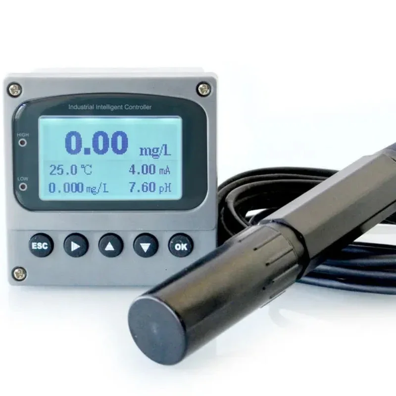 Echtzeit-Ammonium-ISE-Ionen-Meter-Controller, industrieller Analysator, RS-485, Modbus, RTU, 4–20 mA, Relais, NH4-Elektrodensensor