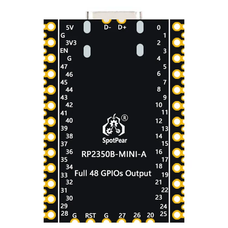 Raspberry Pi Pico 2 Tiny RP2350B RP2350-Linux Mini płytka rozwojowa z PSRAM-8MB lub bez niego — zdjęcie produktu 4