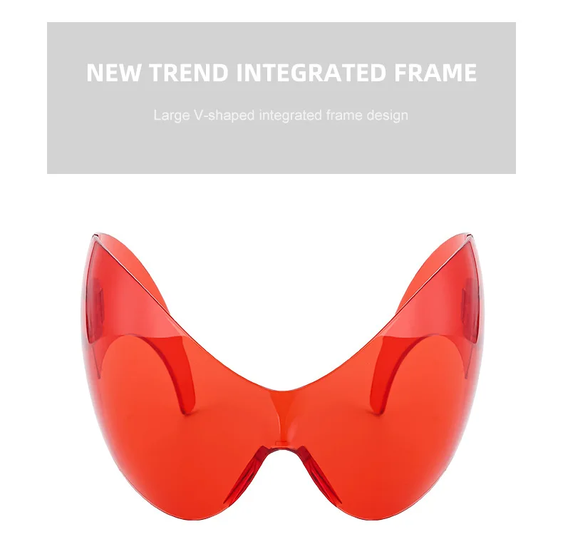 Y2k Sport Sonnenbrille Frauen Luxusmarke Trend Punk Sonnenbrille für Männer Retro 2000's Wrap Around Sonnenbrille futuristische Sonnenbrillen – Detail 10