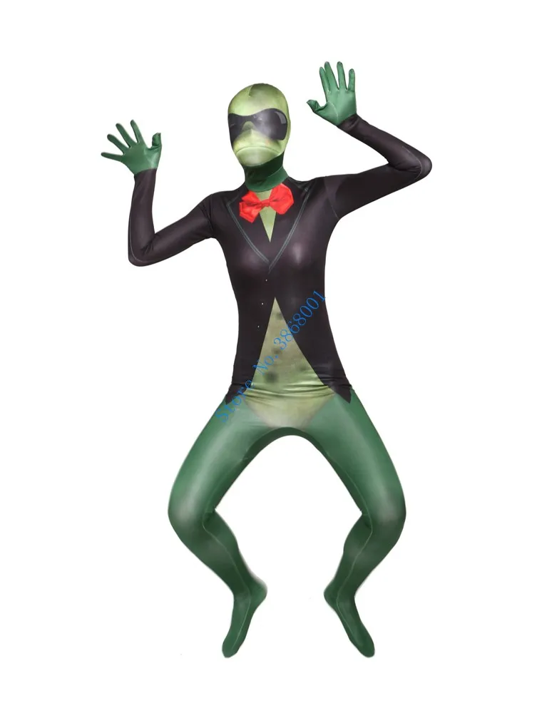 Animal funny frog cosplay Catsuit Costume Lycar spandex full Body Zentai suit stage costumes club party jumpsuit