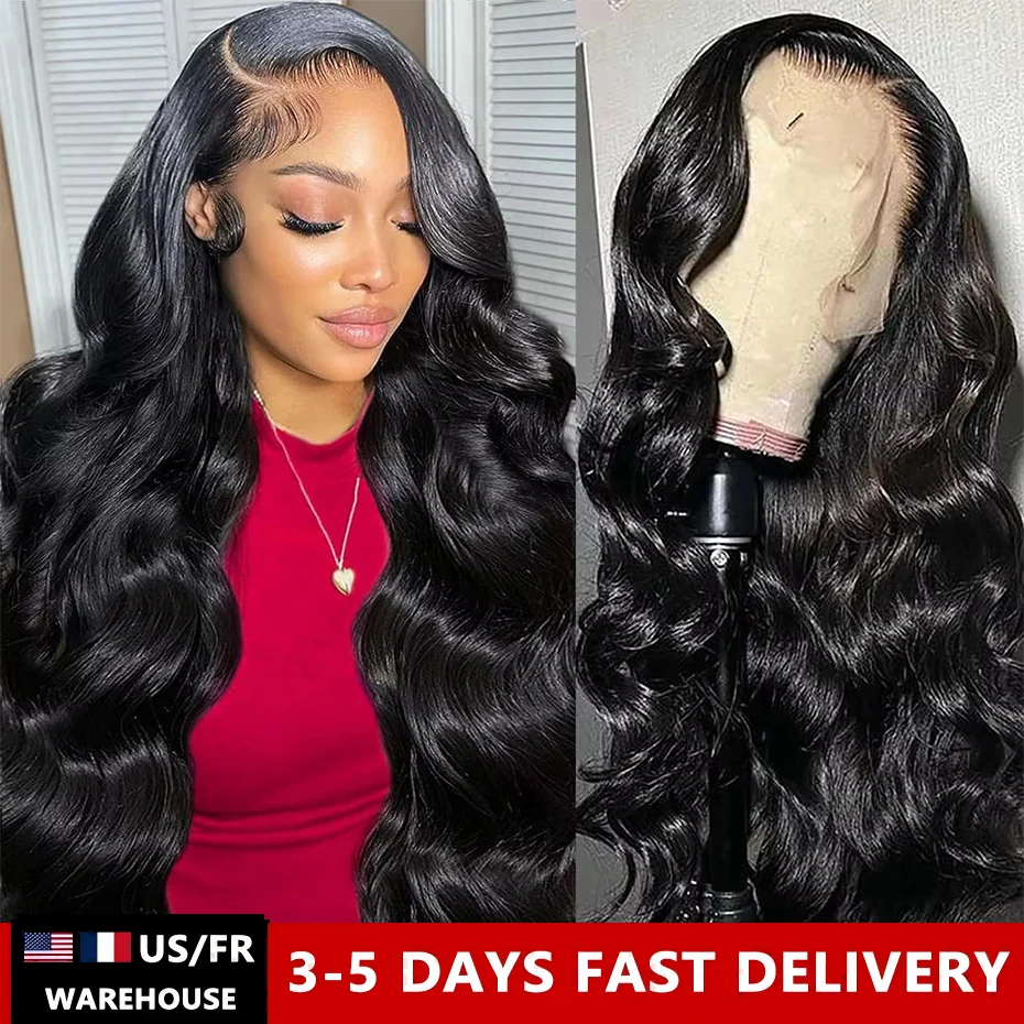 Body Wave 13x4 13x6 HD Lace Frontal Wig Pre Plucked 4x4 Lace Closure Wig For Women Brazilian Curly Remy Human Hair Wig