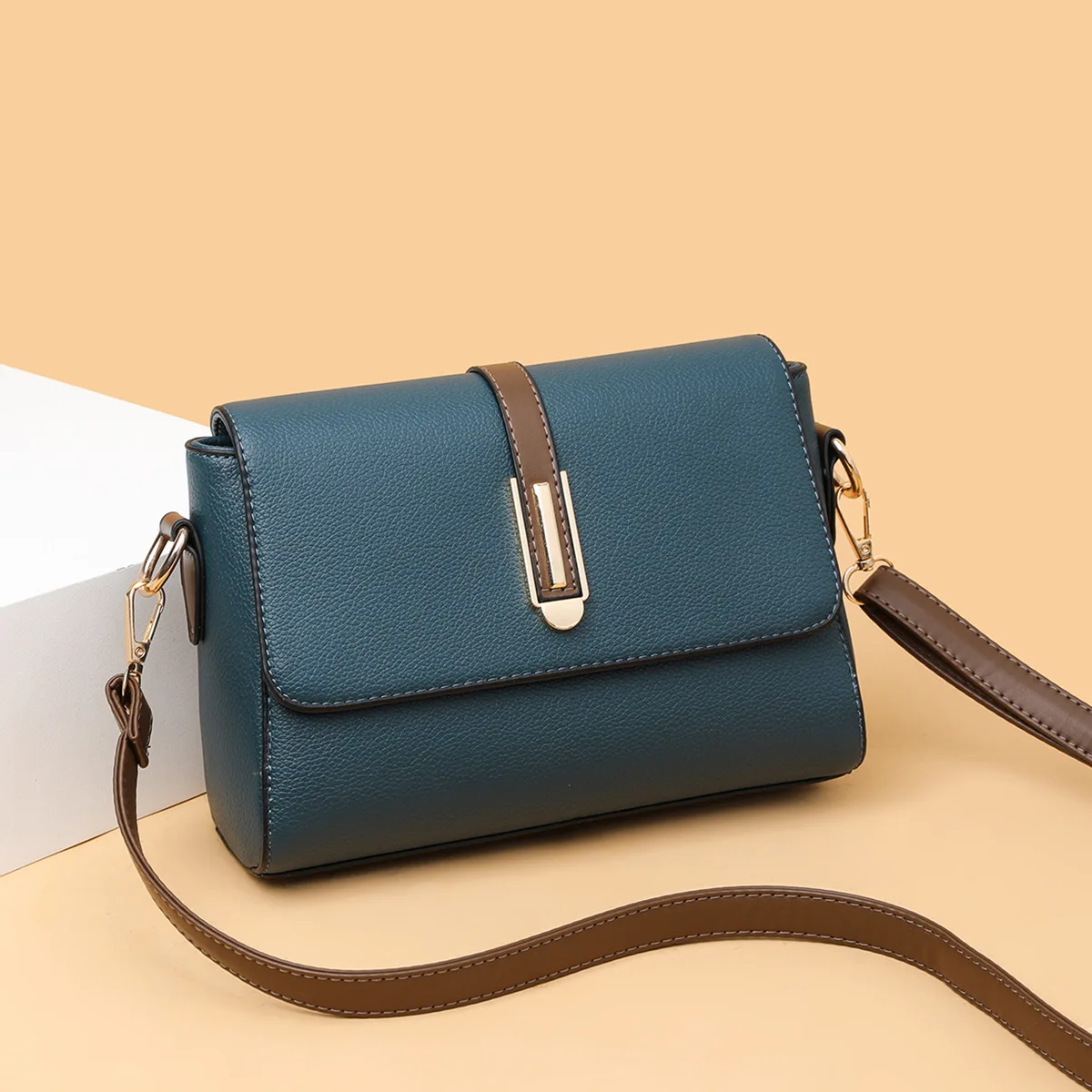 Sling bag	Women's evening clutch Women's clutch bag Small square bag, women's fashionable soft leather bag, women's shoulder bag
