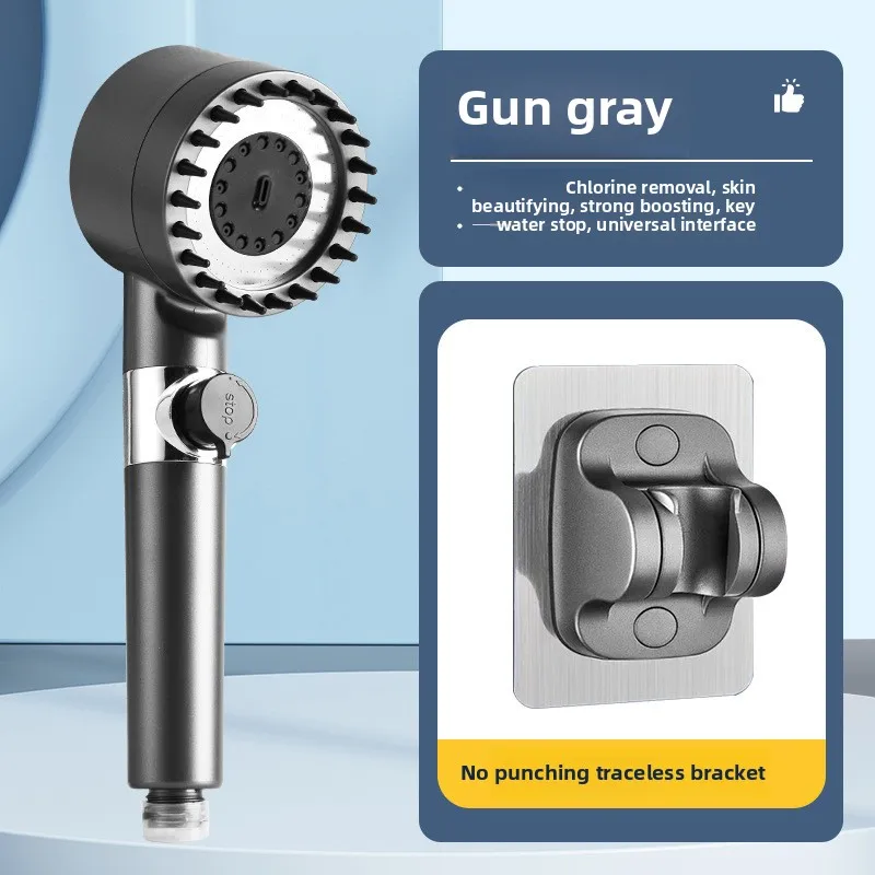

Hot Sale Pressurized Rain Shower Head with Filter Multi-Mode Water Spray Bath Home, Hotel, Office, Hostel