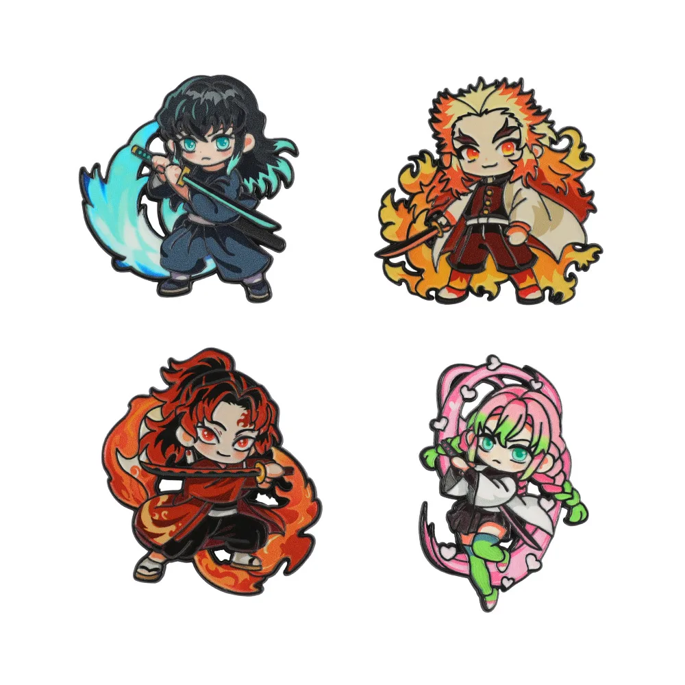 1pcs Anime Collectible Pins Set Hashira & Yoriichi Enamel Brooches for Backpack Decor
