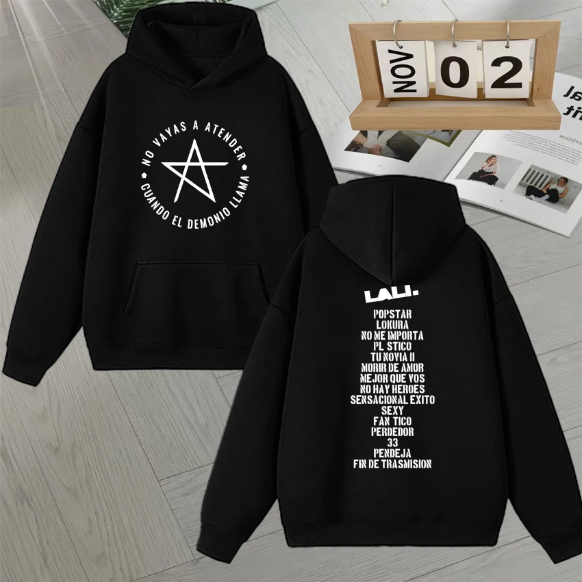 

Fashion Singer Lali Esposito Album 2025 Print Loose Hoodies Men Women Hip Hop Streetwear Fleece Sweatshirts Long sleeve Unisex