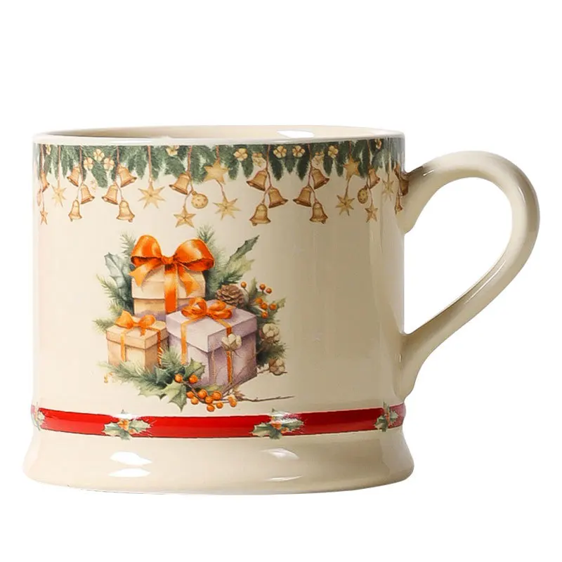 Factory Direct Compatible withins High value Christmas gift Ceramic cup Cross-border household cute mug Creative holiday