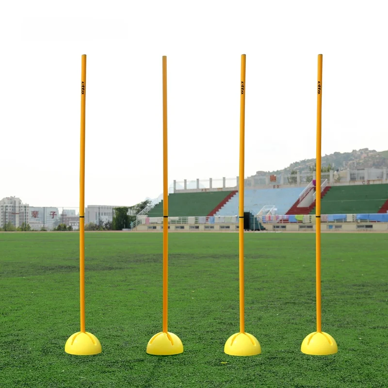 Conos de Entrenento de Fúol con Base para Inserción en el Suelo, Postes de Bandera de Separación, Marcadores Laters d...
