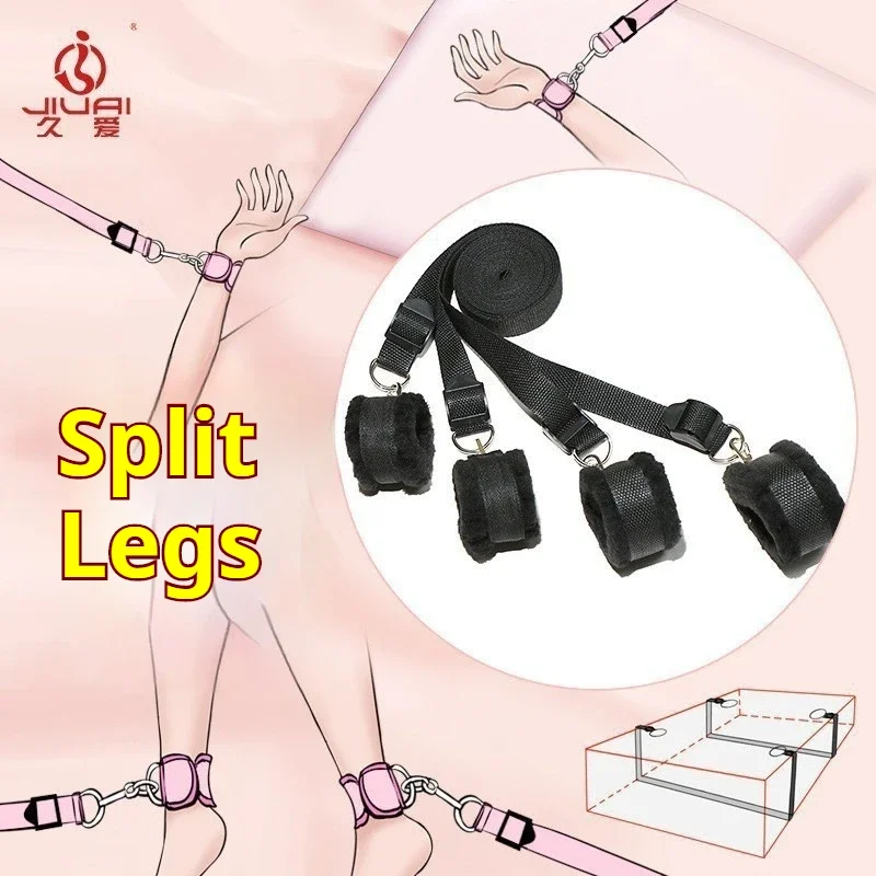 Ensemble de bondage BDSM pour femmes et couples, jeux pour adultes, menottes, contraintes de rinçage, jouets sexuels, lit de poisson, sangle SM, poignets souples, Sex Shop