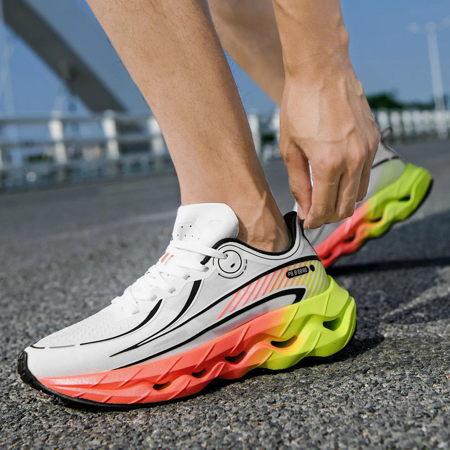 

Men's Running Shoes Non-Slip Jogging Race Sneakers Cushioning Breathable Trainer Couple Outdoor Mesh Luxury shoes Off-road Shoes