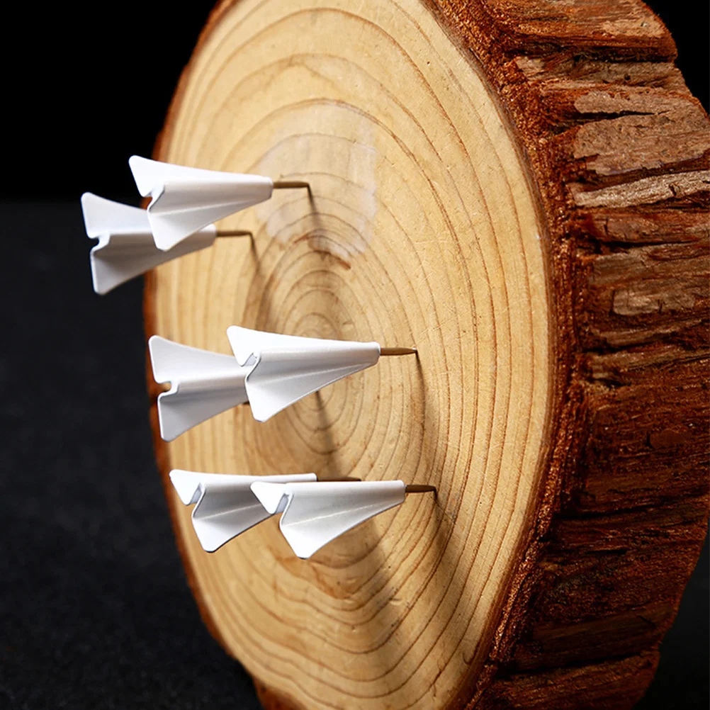 

6Pcs Paper Plane Map Pin Delicate Thumbtacks Compact Pushpins for Girls Bulletin Board Home Accessory Daily Use Replaceable