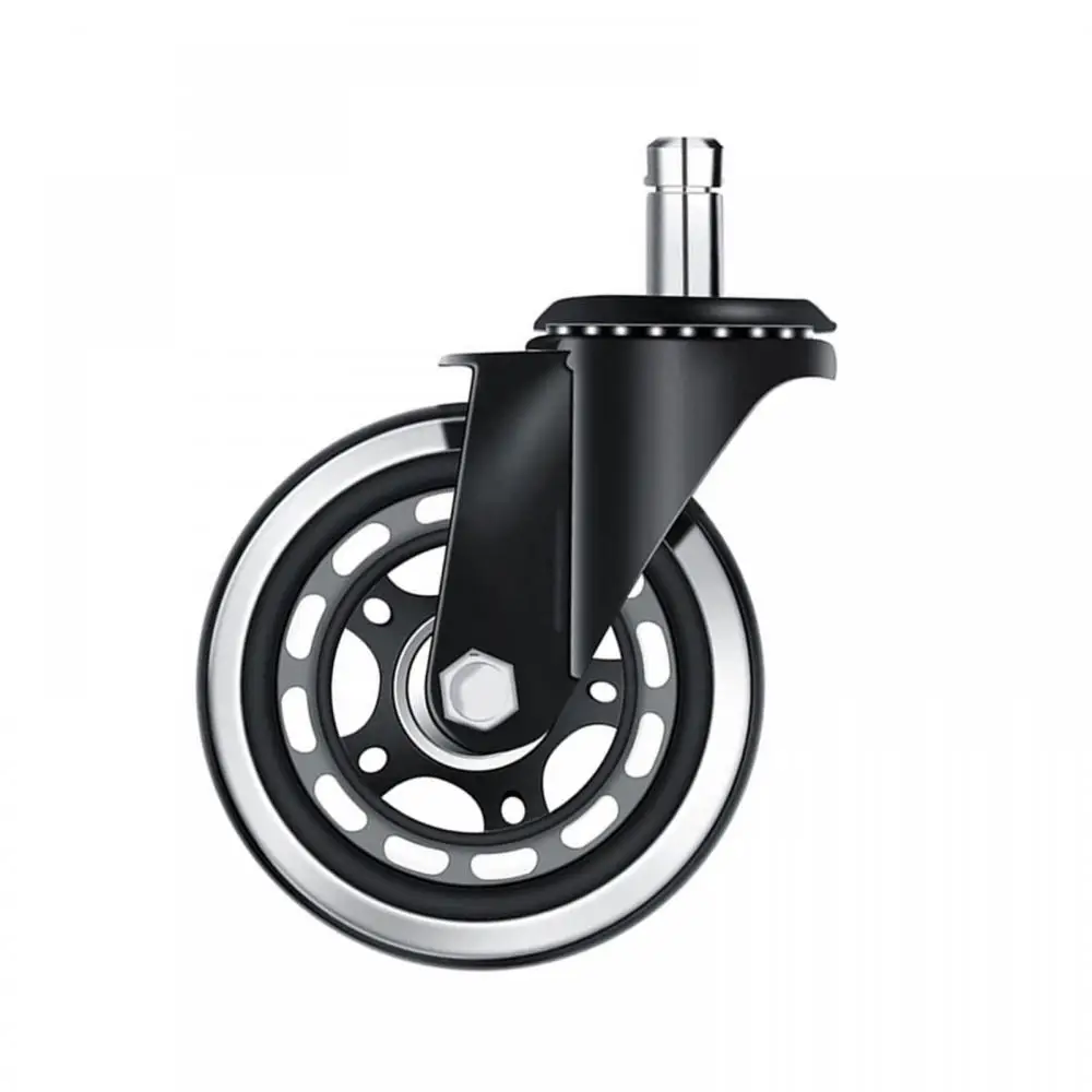 1PCS Office Chair Caster Wheels 2.5/3 Inch Swivel Rubber Caster Wheels Replacement Soft Safe Rollers Furniture Hardware