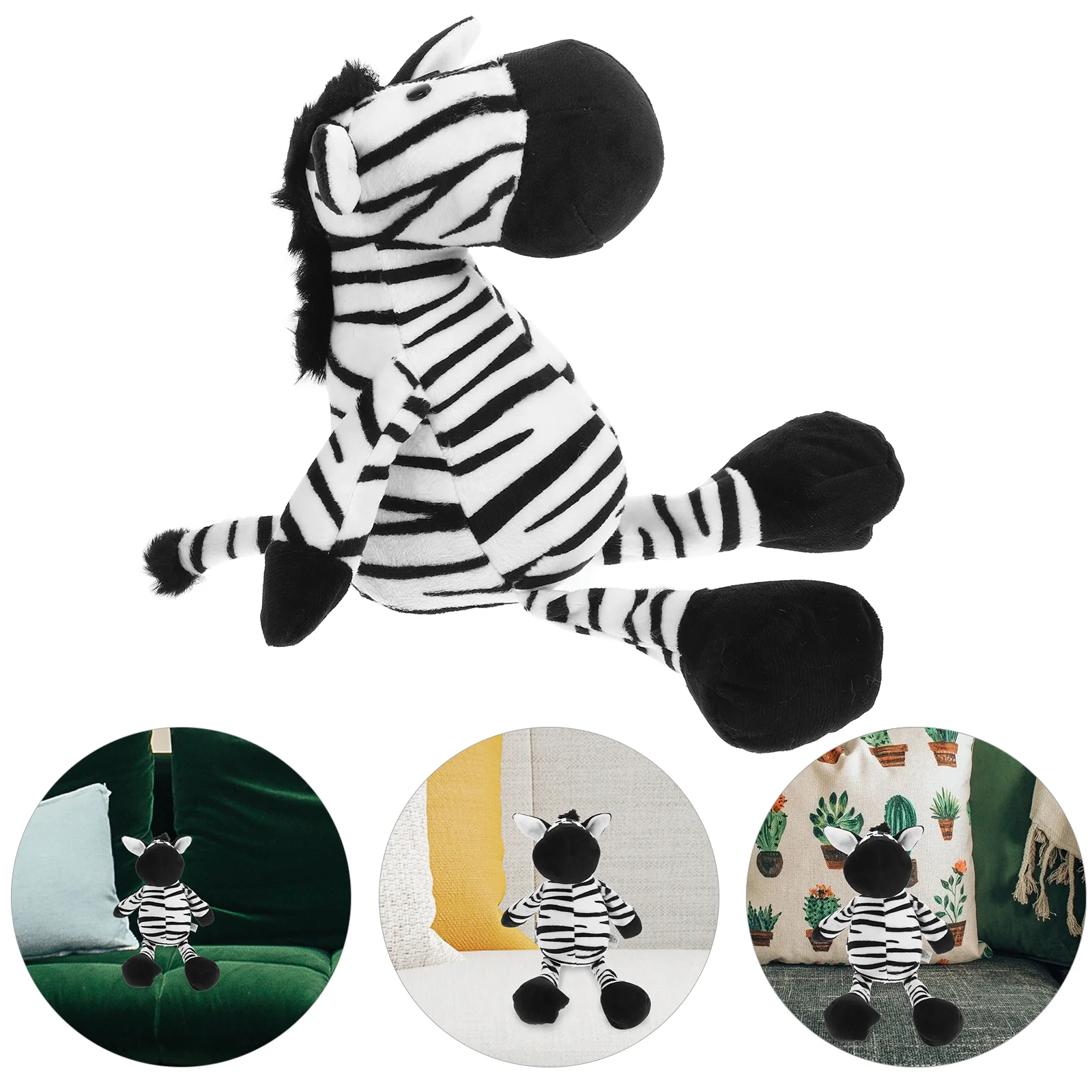 Zebra Stuffed Animal Wear-resistant Toy Filling Pp Cotton Adorable Children