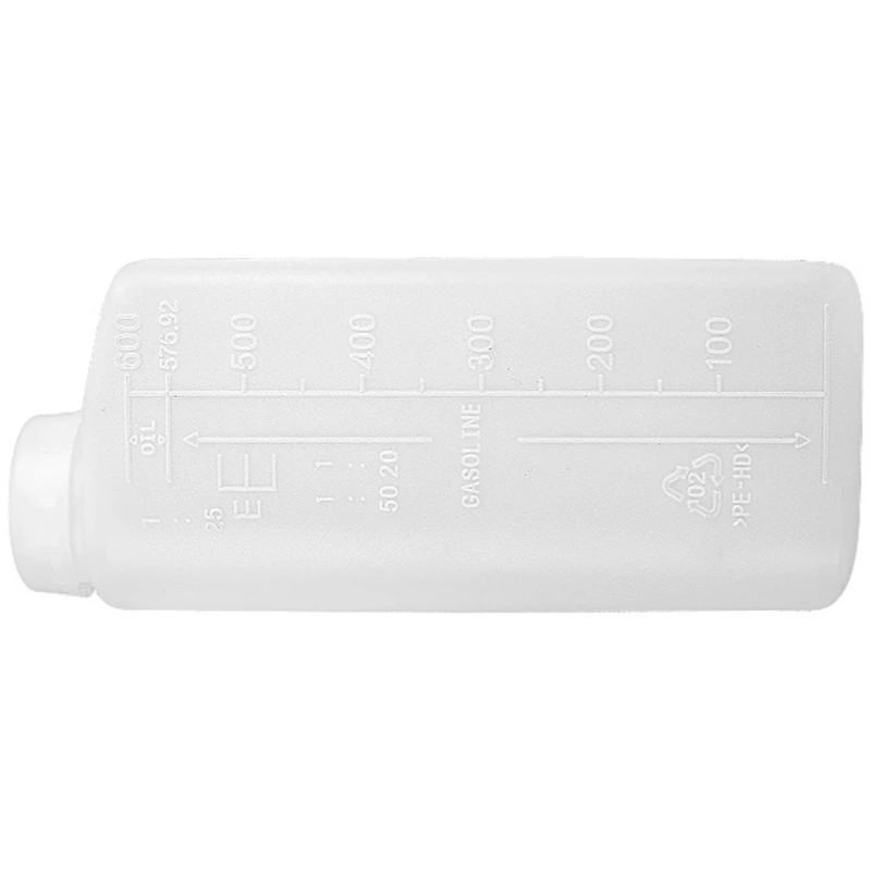 U13C Motorcycle Gas Oil Mixing Bottle Plastic Material Ergonomic Handle Clear Measurement Marking Long Rides