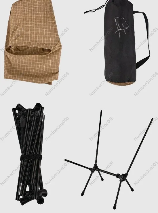 Ultralight Folding Moon Chair High Strength Aluminum Alloy Portable Camping Recliner Fishing Chair view 5