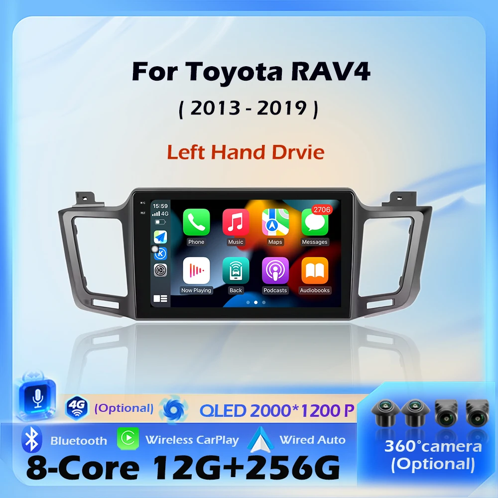 

Car Radio For Toyota RAV4 2013 - 2019 Navigation GPS DSP Stereo Multimedia Player BT Carplay Android AUTO 10 inch Touch Screen