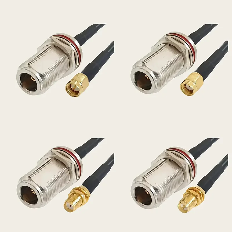 RG58 Cable N Female Bulkhead to RP SMA Male Plug /Female Jack Adapter WiFi Antenna 50Ohm RF Coaxial Pigtail Jumper Cables