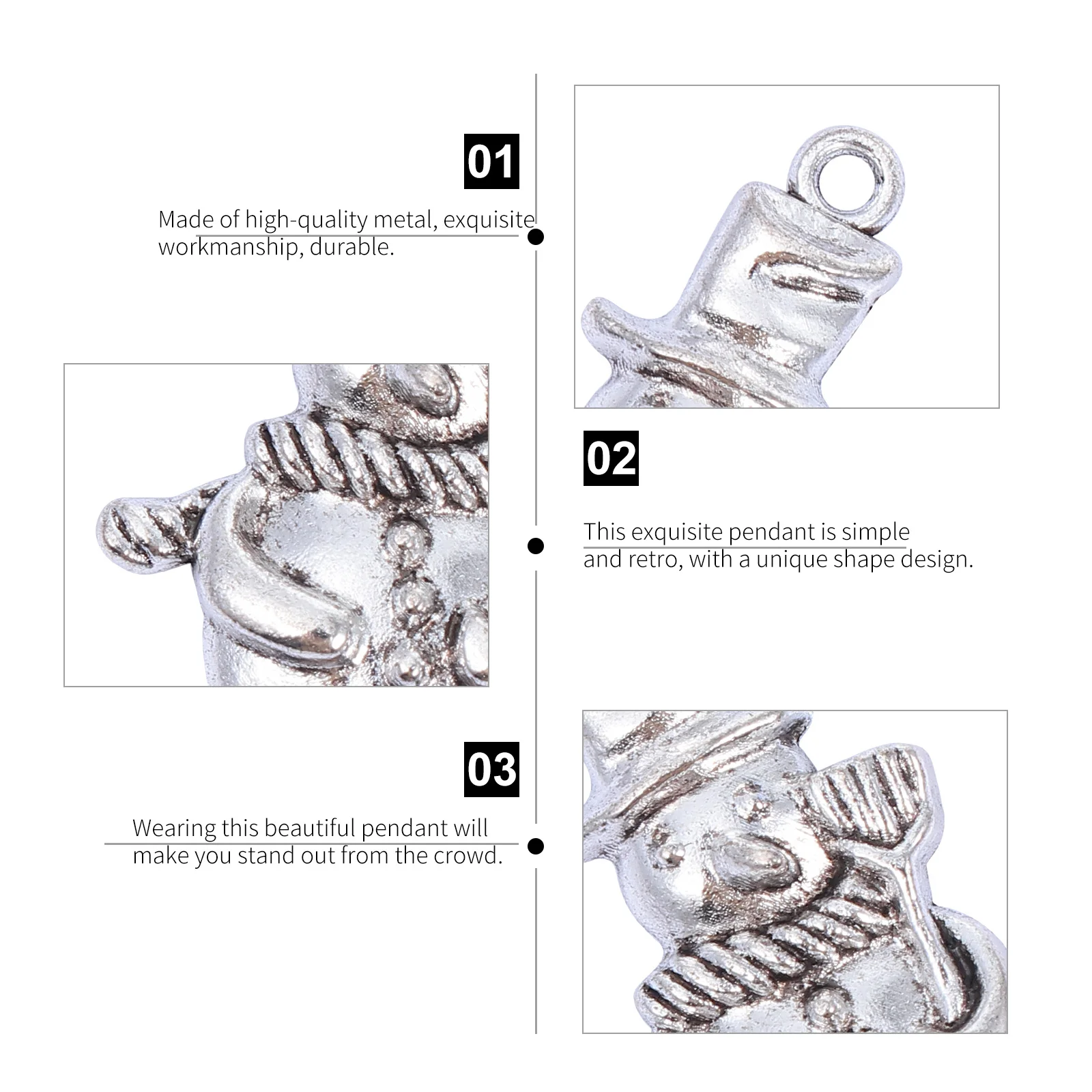 

50Pcs Christmas Alloy Snowman Pendant Charms DIY Jewelry Making Retro Pendant Decoration Snowman Charm Alloy Charms