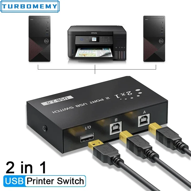 USB Sharing Switch Switcher 4 or 2 in 1 Out Printer Cable Adapter Box Video Switcher For PC Scanner Printer Udisk Laptop Desktop