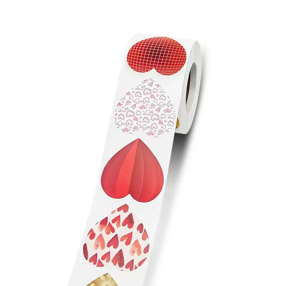 500pcs Valentine's Day Heart Love Letter Stickers Cute Cupid Wedding Gift Sealing Labels Decorative Wrap Decals for Occasions