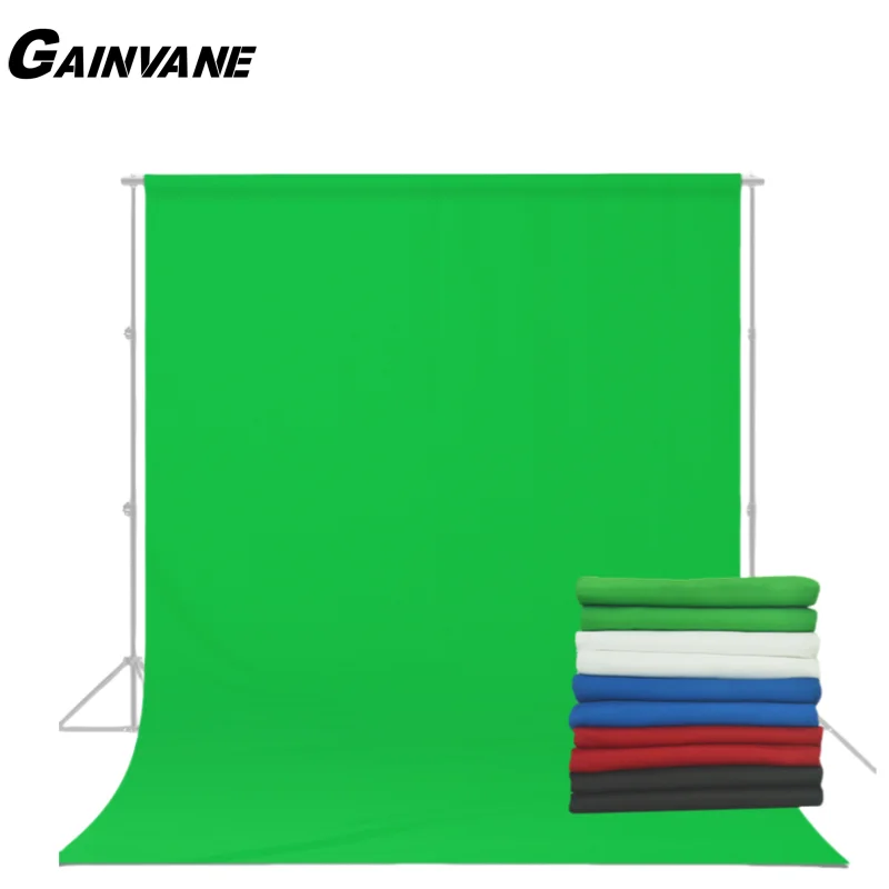 GAINVANE Background for Photography Photo Booth Backdrop for Photoshoot Background Green Screen Video Recording Parties Curtain