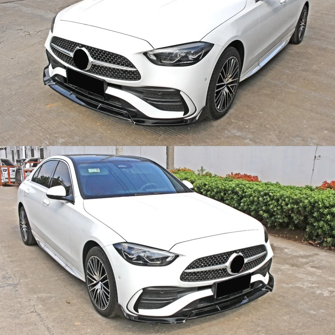 3-teiliger Frontsplitter Stoßstangenschutz Lippenabdeckung Kinn-Diffusor Tuning Auto-Styling Zubehör für Mercedes Benz C-Klasse W206 2022-2025 – Detail 2