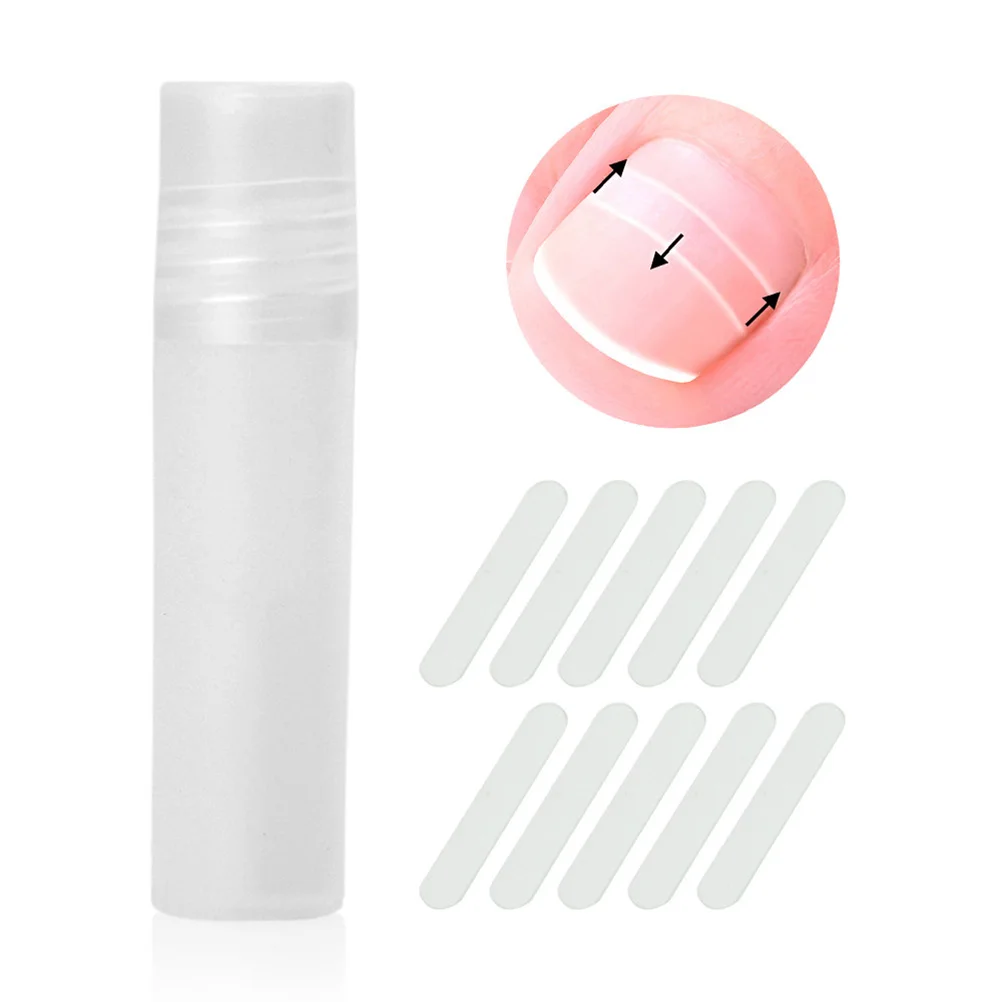 10 قطعة تصحيح أظافر التصحيح قابل للتعديل مطاطا تو استقامة ملصق ل بارونيشيا الإغاثة باديكير أداة استعادة الأظافر #3