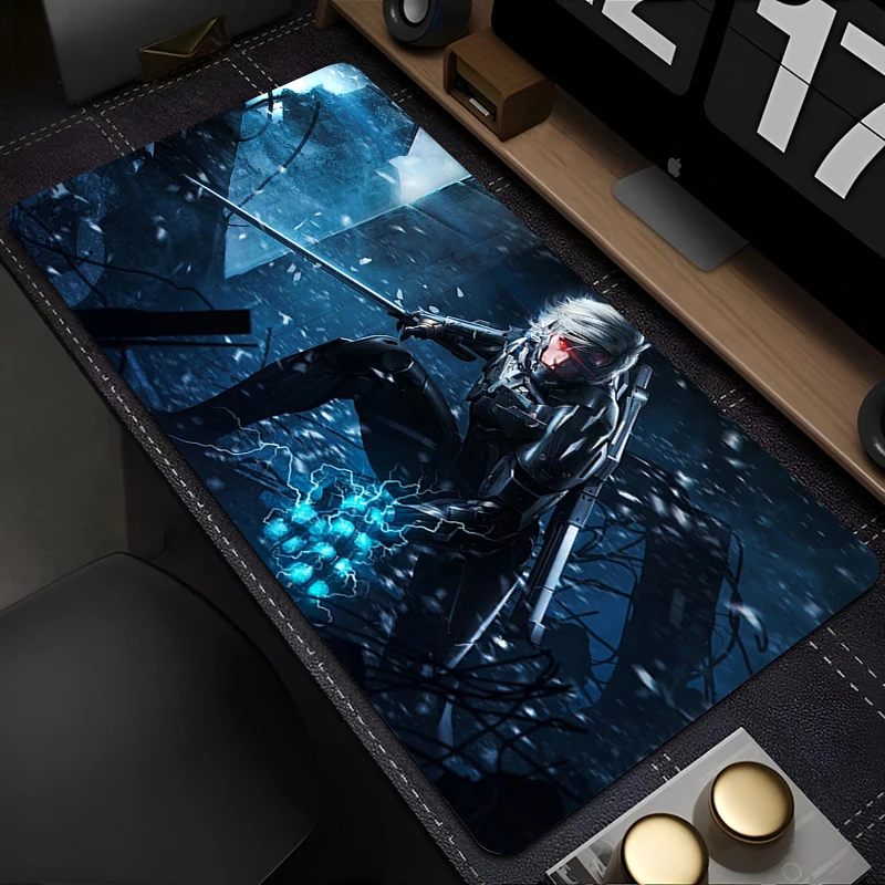 Metal gear subindo raiden grande gamer mouse pad portátil acessórios de jogos teclado mousepad anime jogo gabinete tapete de mesa