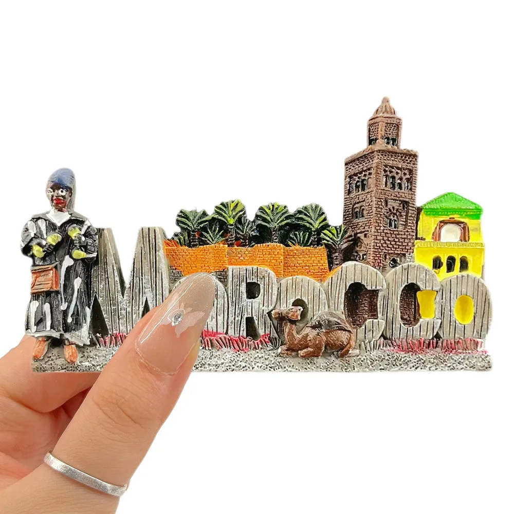 Morocco 3D Dangling Legs Camel Fridge Magnet, Resin Desert Souvenir, Gift & Collectible